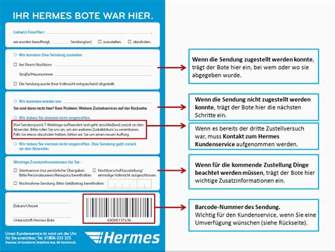 hermes service nummer